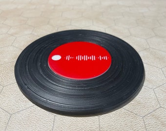 Customizable Vinyl Record Coaster