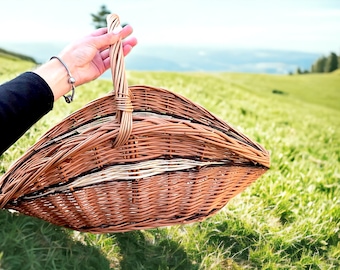 Firewood Wicker Laundry Large Basket Fruit Willow Handmade