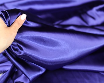 Purple Charmeuse Satin Fabric: Bridal Gowns, Costumes, Draping