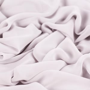 Silver Gray Chiffon Fabric by the Yard, Matte Sheer Polyester for Bridal & Decor