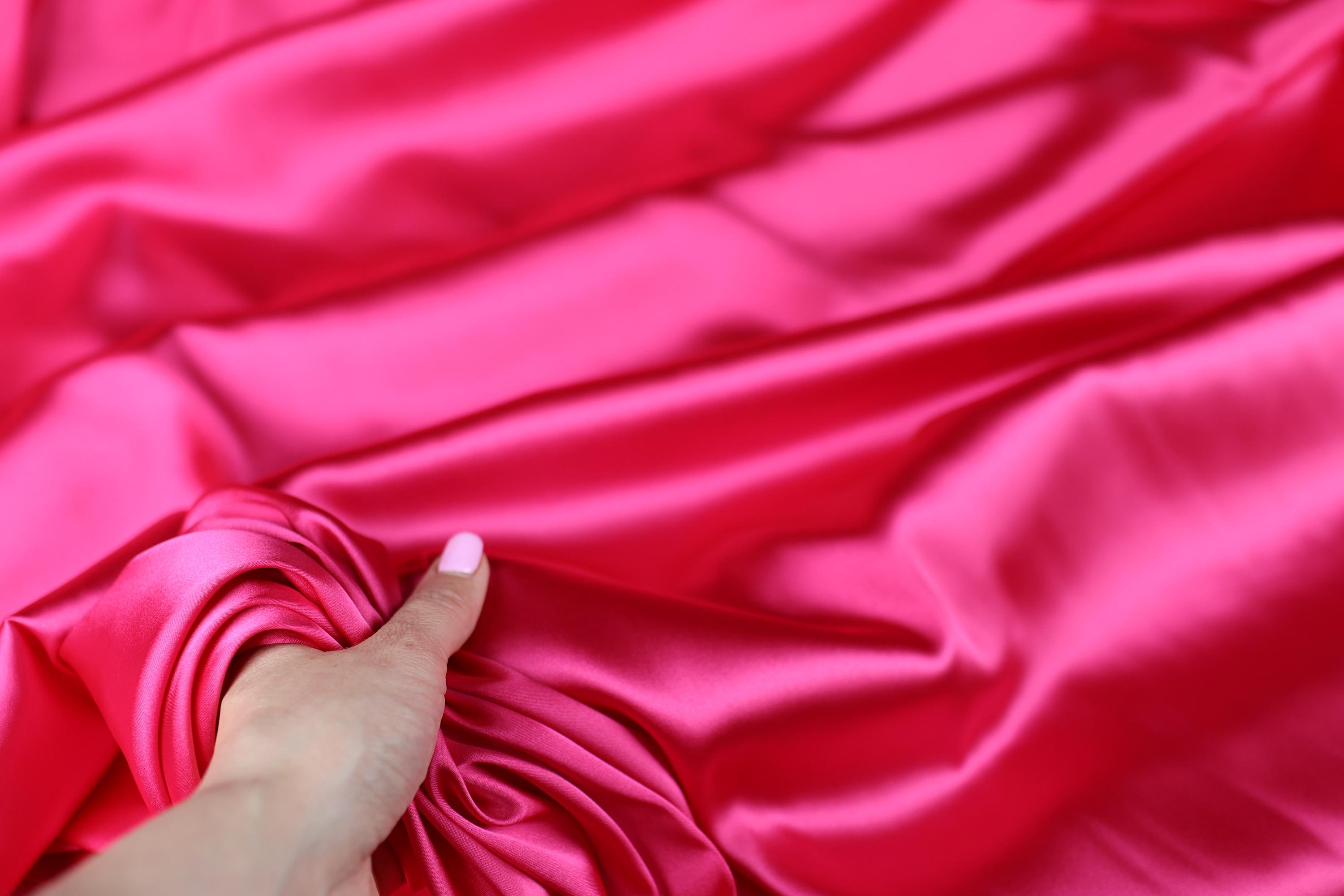 Fuchsia Charmeuse Satin Fabric: Bridal, Prom & Event Decor - By The Yard