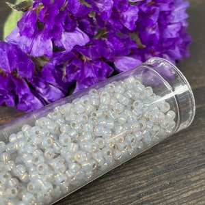 Milky Toho Seed Beads 11/0: Silver Lined Japanese Glass Beads