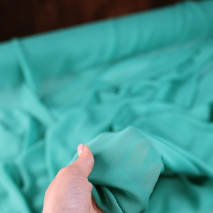 Emerald Grün Chiffon Stoff Meterware: Soft Matte Polyester