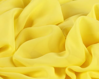 Gelb Chiffon Stoff Schüttgut, Matte Sheer Polyester für Kleider & Event Dekor