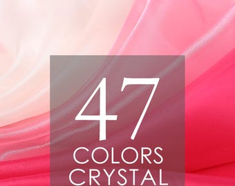 Crystal Organza Fabric by the Yard for Dress & Sewing-  47 Colors