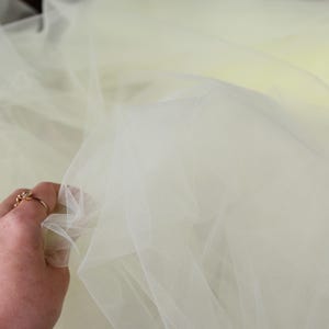 Yellow 108 in wide tulle fabric, Extra wide semi soft matte bridal tulle for veils, wedding decor, dresses, crafts YL-04