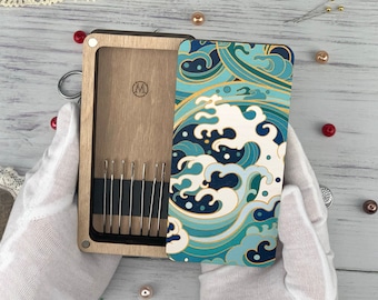 Wooden Magnetic Needle Holder: Sewing Craft Organizer
