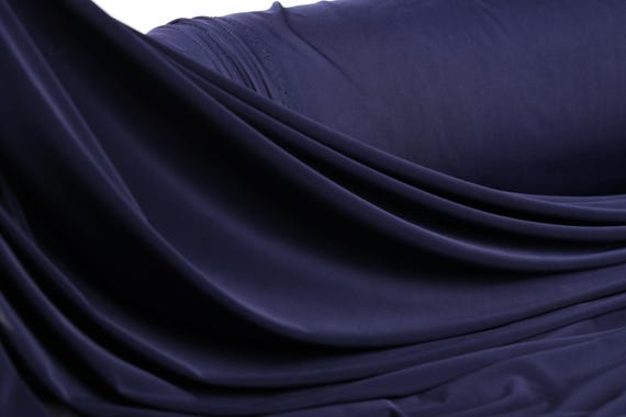 Navy Blue Venechia Fabric: 4-way Stretch Matte Jersey Knit - Etsy