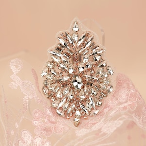 Rose Gold Rhinestone Applique: DIY Costume Crystal Patch