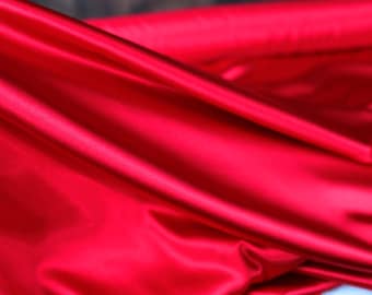 Red Charmeuse Satin Fabric: Bridal Gowns, Costumes, Draping
