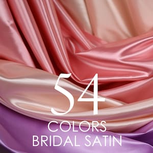 Tessuto in raso da sposa: 54 colori, poliestere tagliato su misura