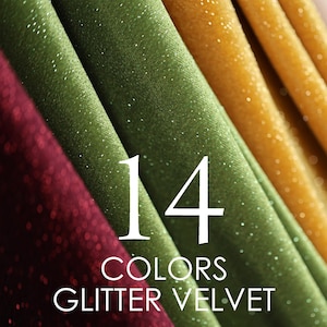 Tessuto in velluto glitterato: morbido ed elasticizzato in 4 direzioni, per costumi da ballo e da ballo