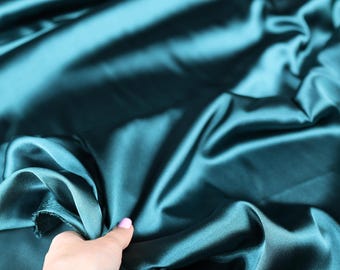 Satén Charmeuse verde cazador: decoración para novias, disfraces y eventos