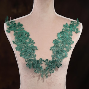 Green Applique Pair for Lyrical Dance, Ballet, Illusion Gowns, Costumes GLT2640Agrn