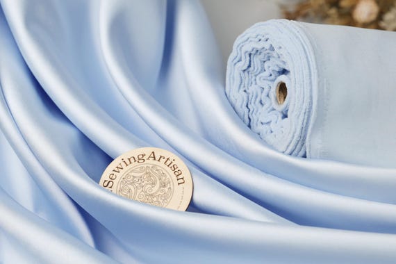 Blue Mikado Satin Fabric | Polyester, Bridesmaid Dress Material - Etsy Israel Blue Mikado Satin Fabric | Polyester, Bridesmaid Dress Material - Etsy Israel