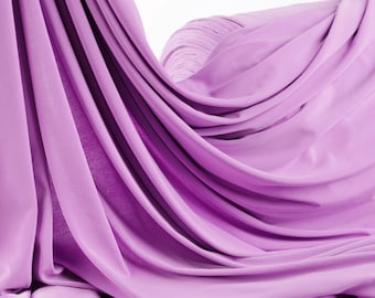 Lavendel 4-Wege-Stretch-Strickstoff: Weiche, matt Polyester-Spandex-Mischung