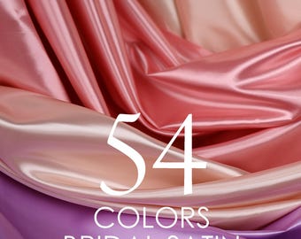Bridal Satin Fabric: 54 Colors, Polyester by the Yard