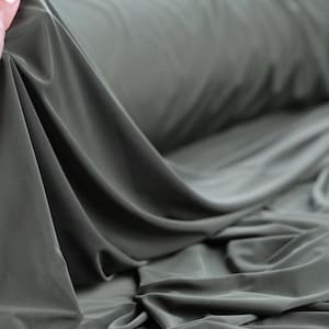 Olive Green Venezia Knit Fabric: 4-Way Stretch Drape - By The Yard
