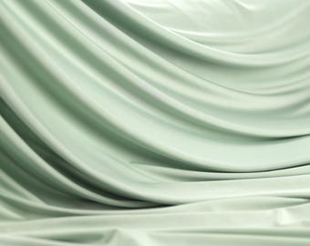 Sage Green 4-Way Stretch Knit Fabric: Soft Matte Venechia for Loungewear