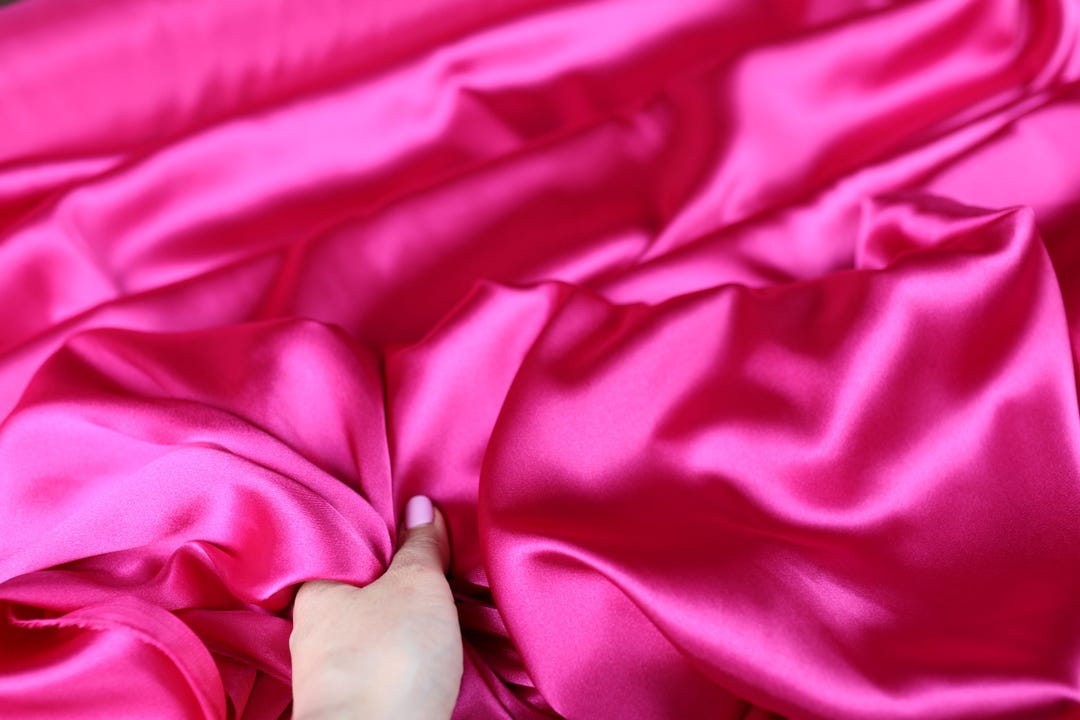 Fuchsia Charmeuse Satin Fabric: Bridal, Gown & Costume Material - Etsy