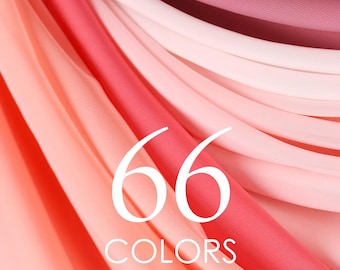 66 Colors Soft Matte Chiffon Fabric by the Yard – Hi-Multi Polyester Chiffon for Bridal Dresses, Robes, Decor
