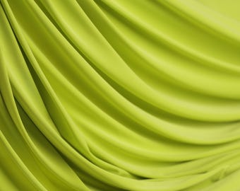 Chartreuse 4-Way Stretch Knit Fabric: Bold Dance & Fashion Material