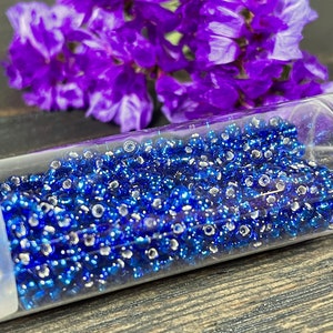 Toho Dark Aqua Seed Beads: Silver Lined Glass Beads (2.2mm)