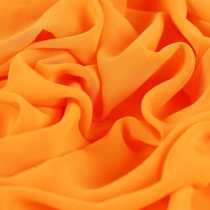 Hell Orange Chiffon Stoff Schüttgut, Matte Sheer Polyester für Kleider