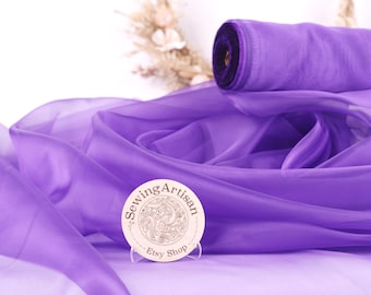 Purple Crystal Organza Fabric: Twinkle Sheer Polyester, DIY Apparel