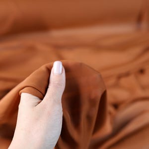 Copper Polyester Chiffon Fabric: Soft Matte Drape, Bridal & Decor By the Yard