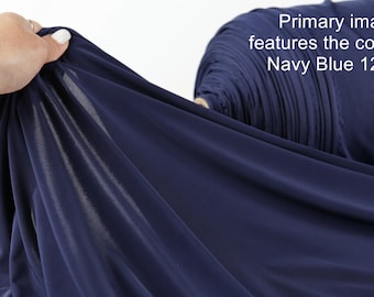 Navy Blue Venechia Fabric: 4-way Stretch Matte Jersey Knit - Etsy