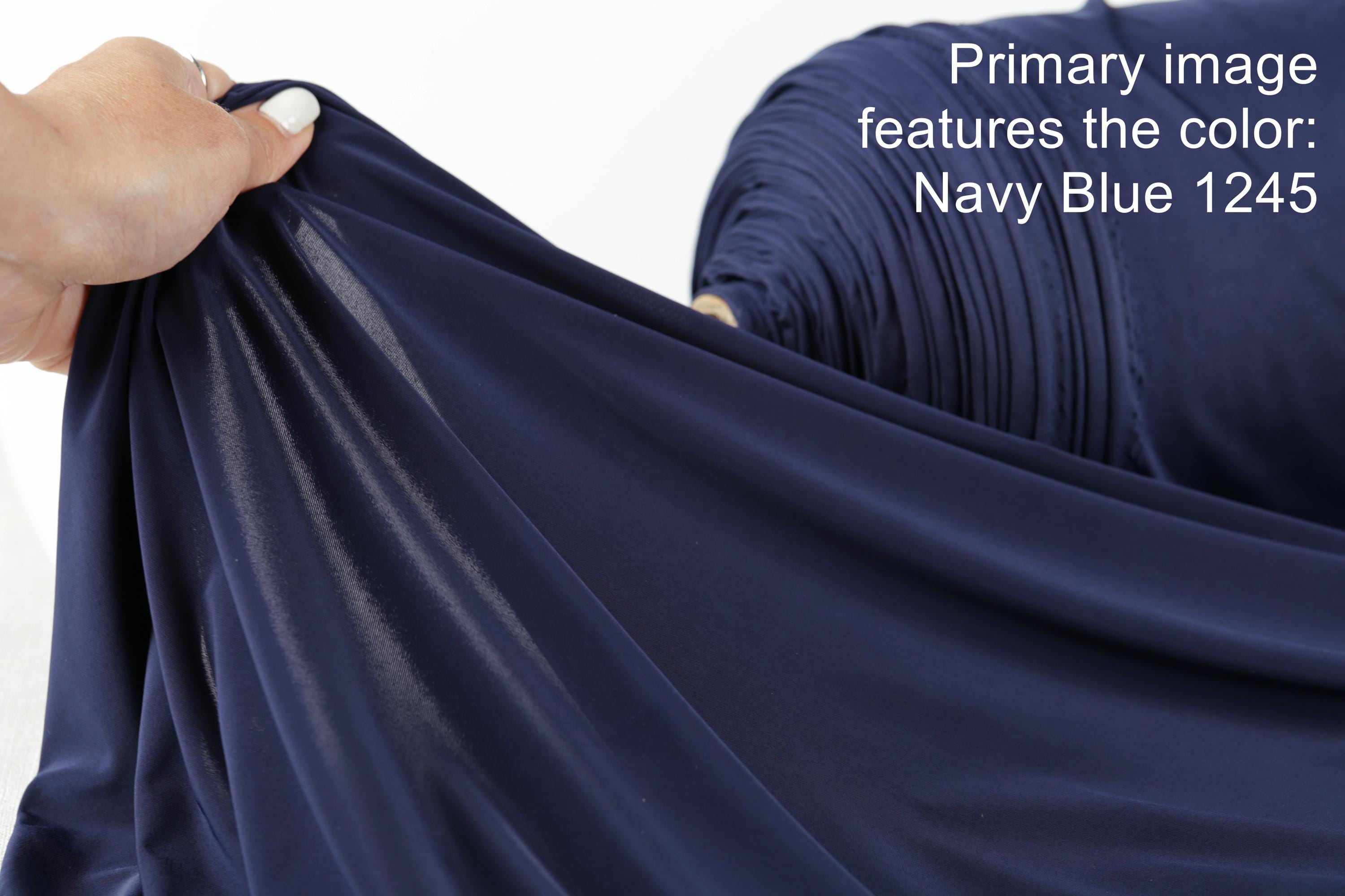 Navy Blue Venechia Fabric: 4-way Stretch Matte Jersey Knit - Etsy