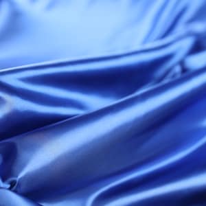 Royal Blue Bridal Satin Fabric: Shiny Polyester, Medium Soft - By The Yard