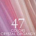 47 Colors Crystal Organza, Fabric by the Yard, Sheer Organza for Decor, Puffy Dresses, Table Runners, Fluffy Skirts, Apparel, DIY