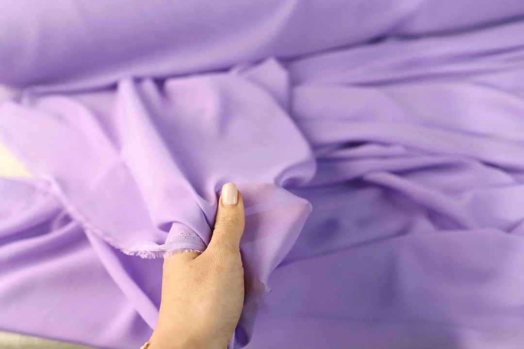 Lilac Chiffon Fabric By The Yard Matte Sheer Polyester For Dresses lilac-chiffon-fabric-by-the-yard-matte-sheer-polyester-for-dresses