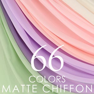 66 Farben Soft Matte Chiffon Stoff Schüttgut - Hi-Multi Polyester Chiffon für Brautkleider, Roben, Dekor