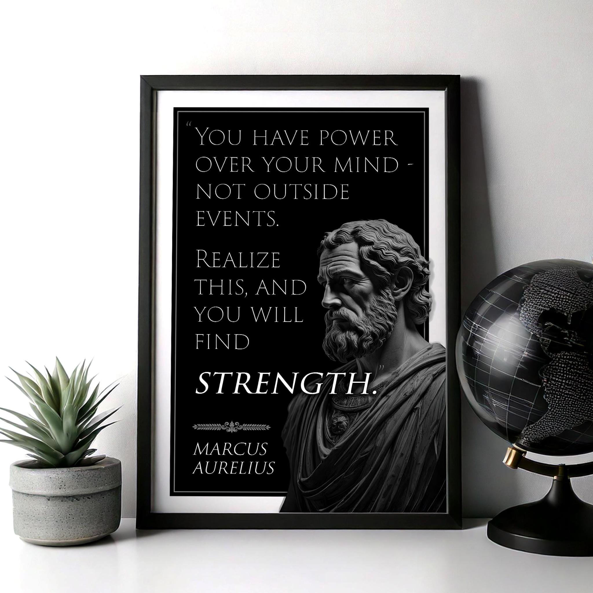 Stoic Proverbs Marcus Aurelius Stoic Quote Poster Marcus Aurelius Print Stoic Wall Art ...