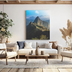 Machu Picchu Peru Wall Art for Living Room, Bedroom, Office - Machu Picchu Canvas Print Photo - Machu Picchu Travel Photography Home Decor
