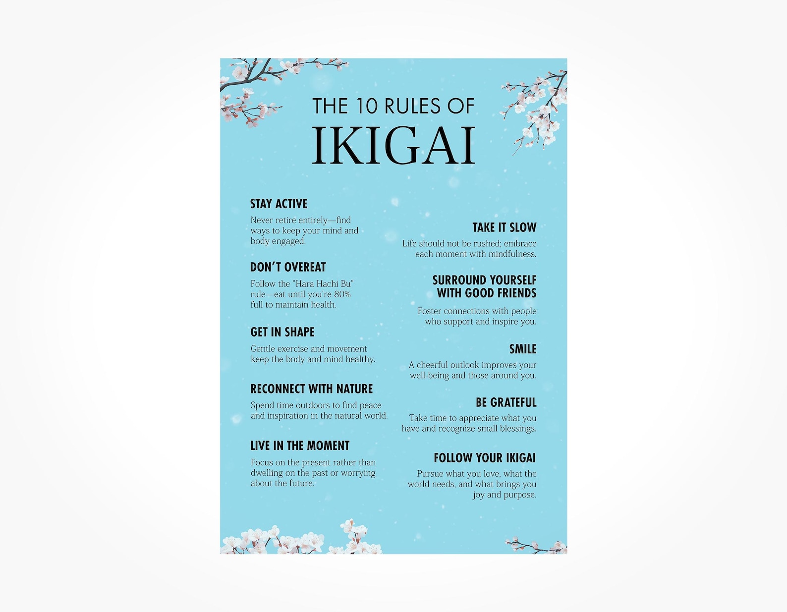 Wunderschne Ikigai 10 Regeln Ebenbild
