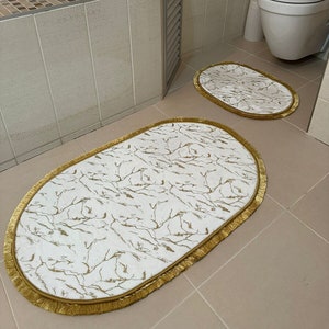 WohnDirect Set 2 Tappeti Bagno Grigi 45x45 + 50x80 Cm - Antiscivolo, Lavabili In Lavatrice, Morbidi In Microfibra, Certificati Oeko-Tex
