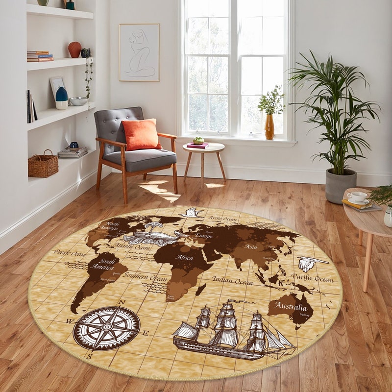 World Map Rug - Etsy