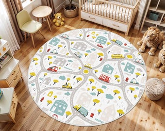 City Road Jungen Teppich, Spielteppich, Stadtverkehr Teppich, Baby Aktivität Matte, Kinderzimmer Dekor, Spielzimmer Teppich, Stadt Kinderteppich, Straße Kinderteppich