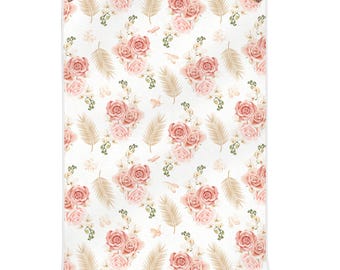 Pink Rose Rug, Pink Flower Rug, Pink Rose Pattern Rug, Rose Area Rug, Floral Rug, Spring Flowers Rug, Tropical Living Room Rug