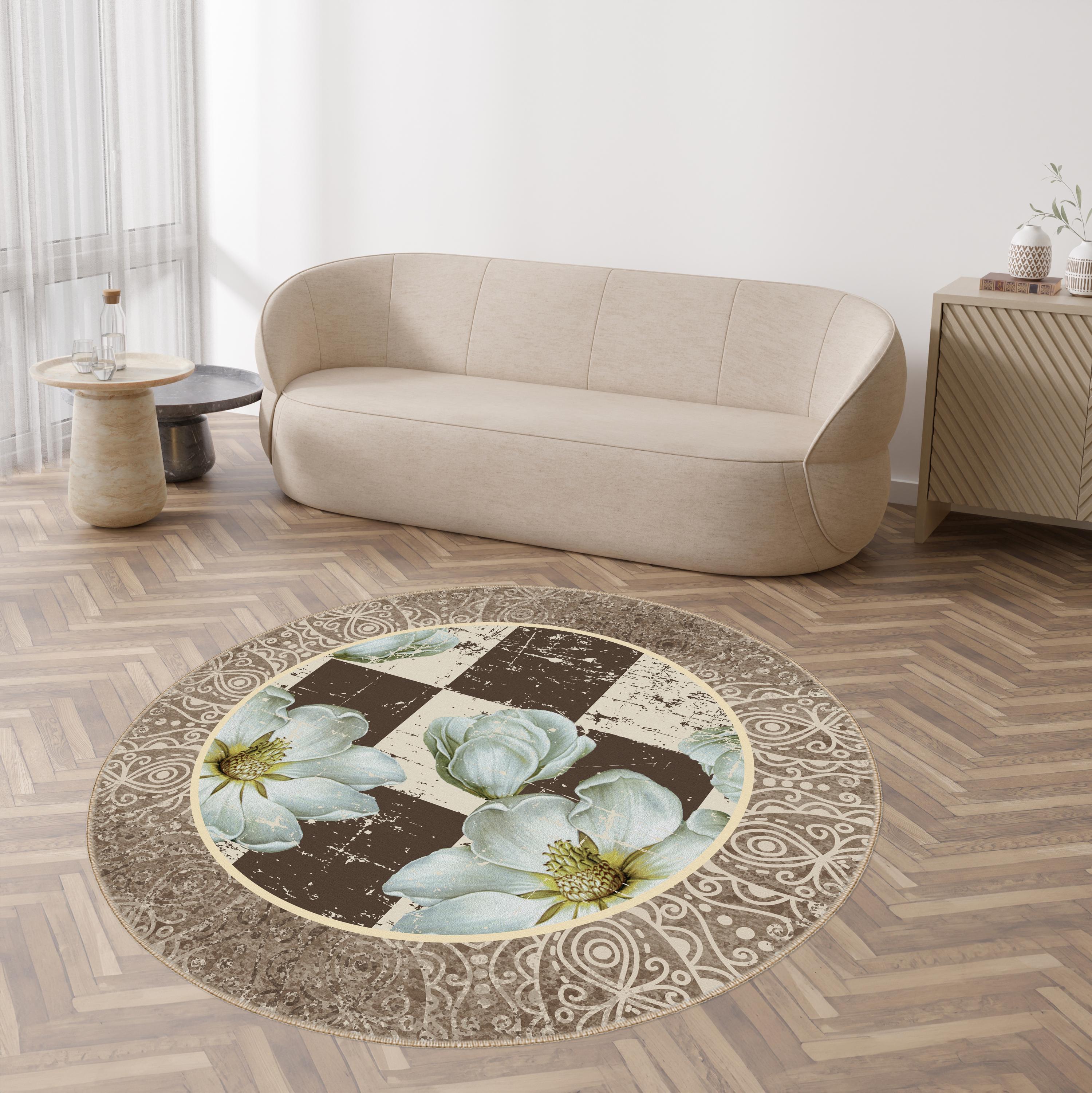 TAPISO Mono Rotondo Tappeto del Soggiorno Capelli Corti Interiore Esteriore Moderno Nero Uni OEKO-TEX 200 x 200 cm | Leroy Merlin