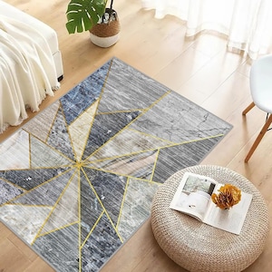 Gray And Gold Marble Rug, Marble Rug, Ink Rug, Personalized Rug, Modern Rug,Accent Rug, Gray Marble Rug, Gold Marble Rug, Marble Pattern Rug