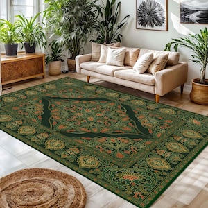 Leaf Traditional Patterns Carpet, William Morris Patterns Rug,Traditional Vintage Style Carpet, William Morris Style Rug, Vintage Floral Rug