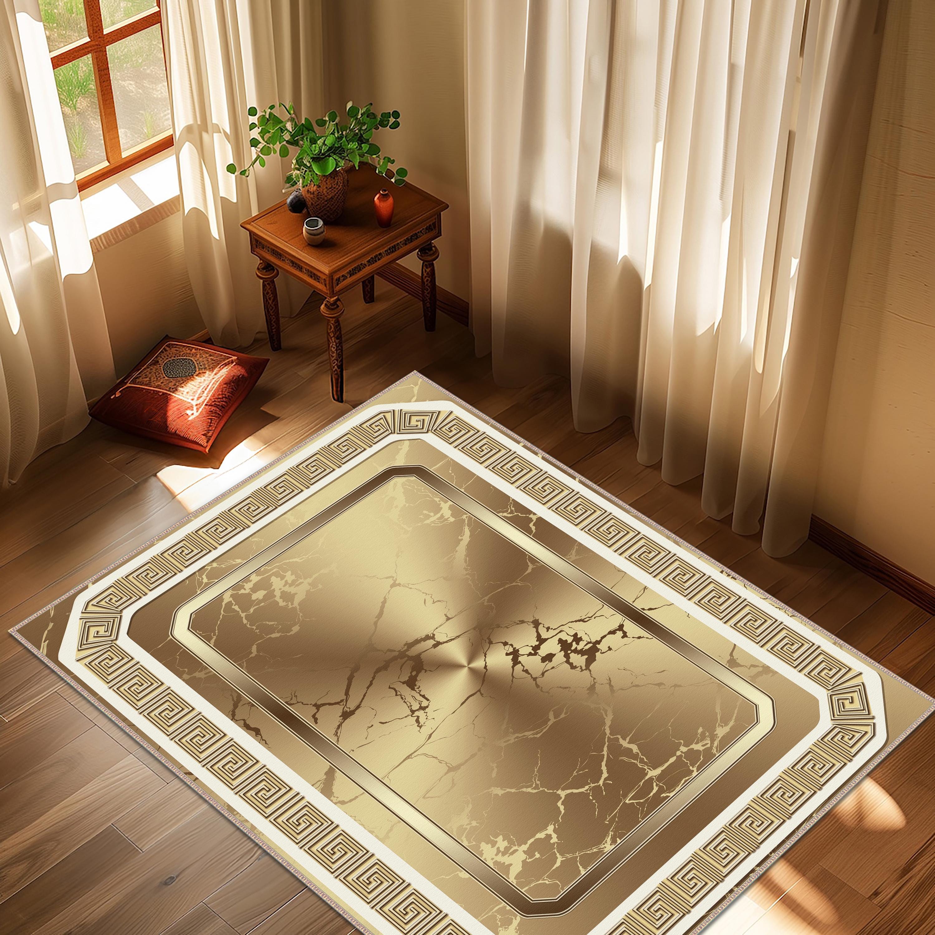 Gold Rug, Modern Gold Rug, Gold Area Rug, Gold Carpet, Marble Pattern ...