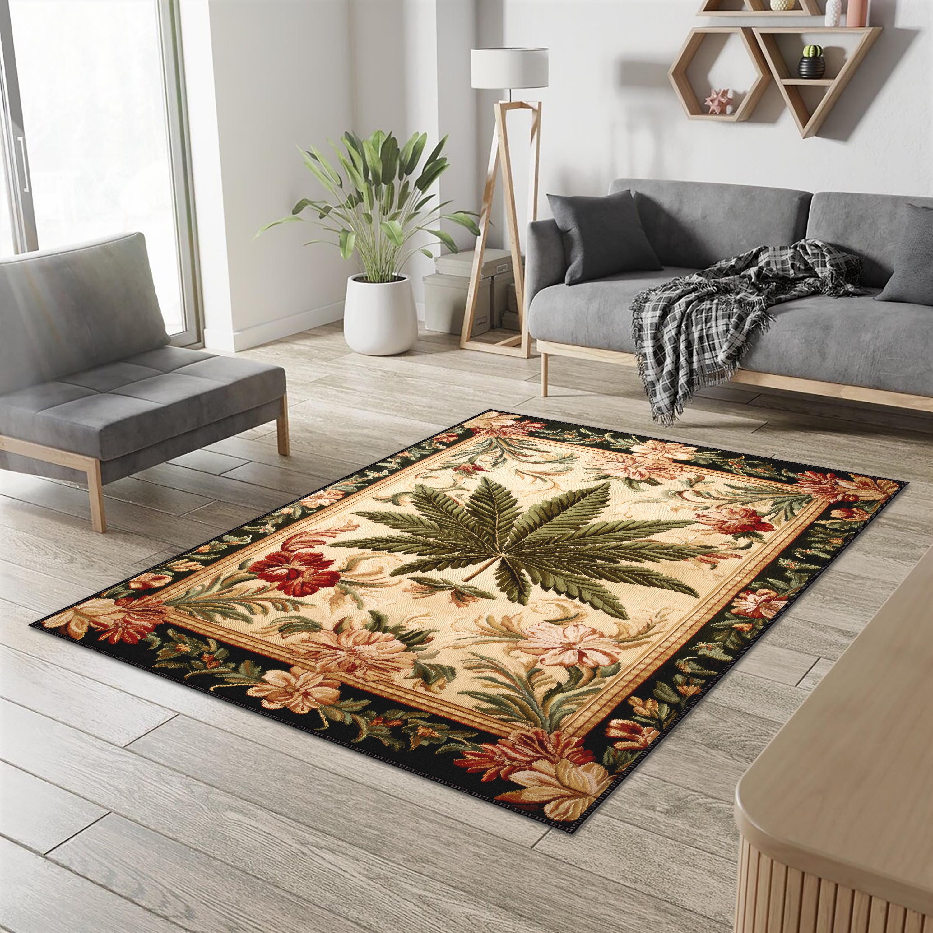 William Morris Artsy Scetch Area Rug,victorian Floral Area Rug,green ...