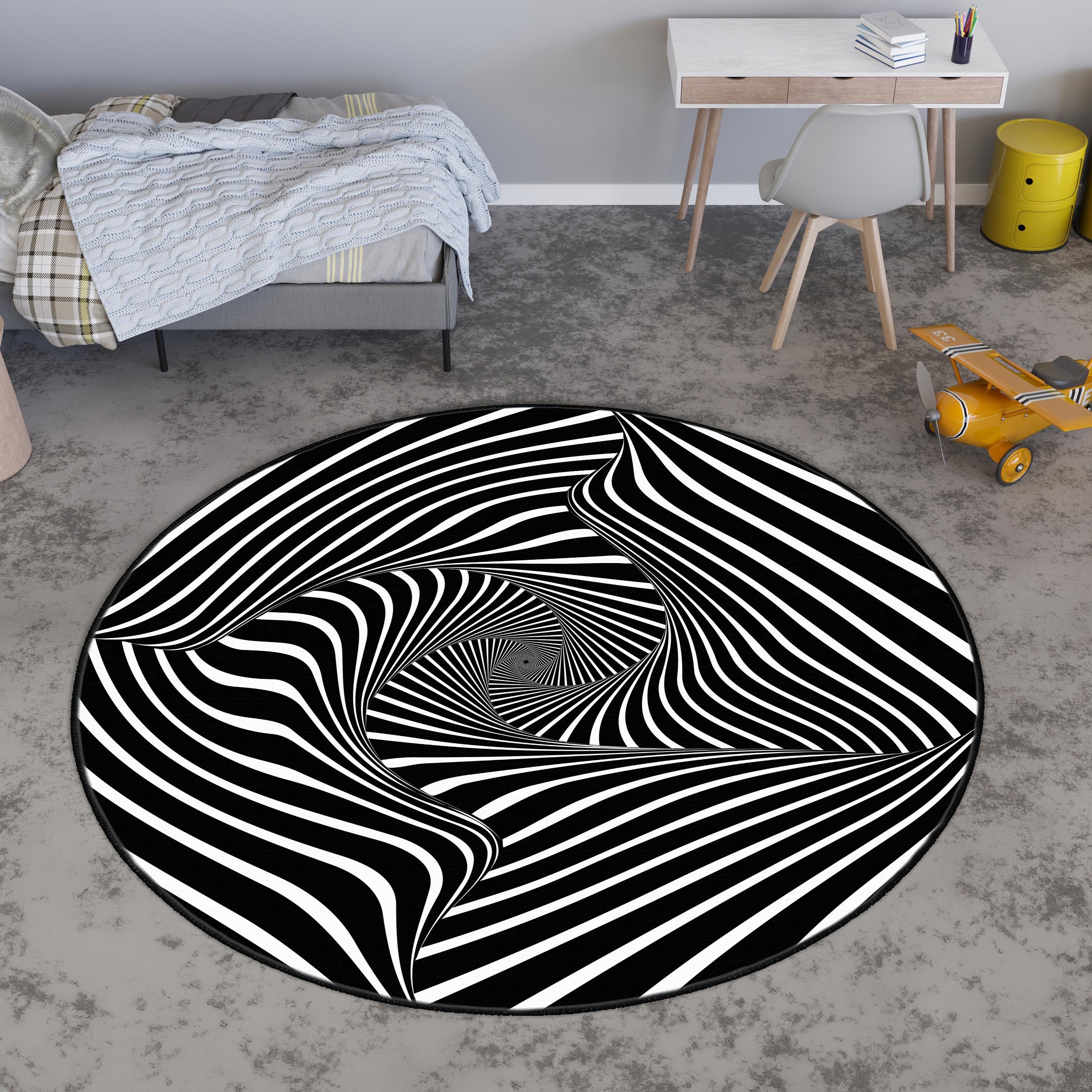 Black Hole 3D Area Rug,optical Illusion Decor, Abstract Rug ...