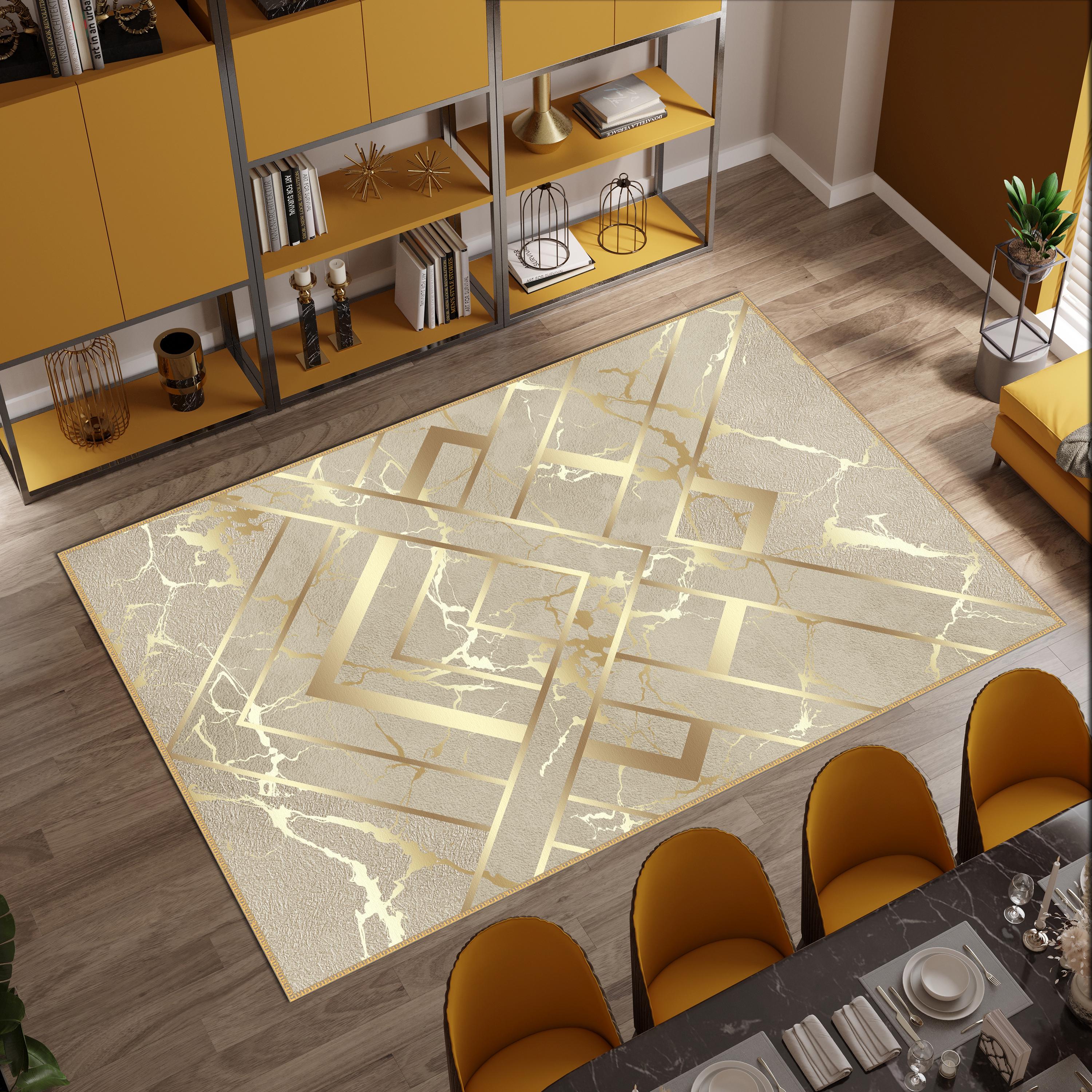 Area Rug Gold Diamond Pattern Gold Carpet, Modern Carpet, Gold Area Rugs, Gold Carpet, Marble Pattern ...